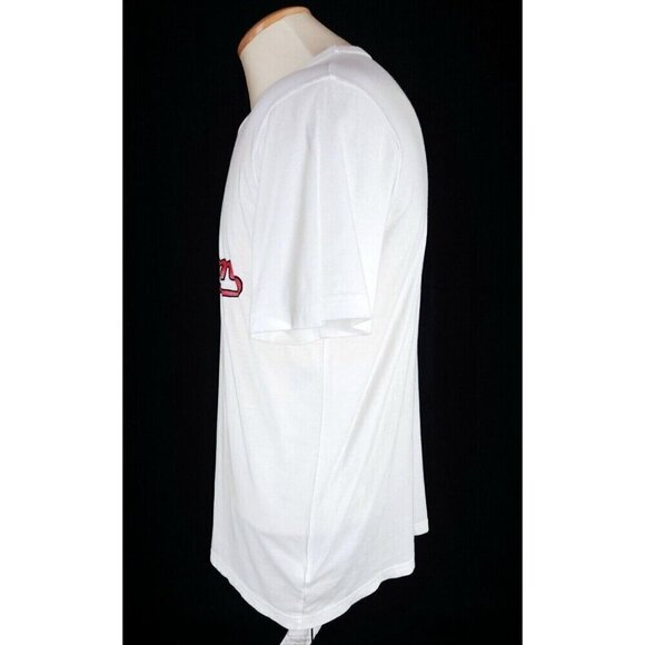 Visvim Logo-Print Cotton-Jersey T-Shirt Size M White Red Mens NWT - Picture 5 of 16